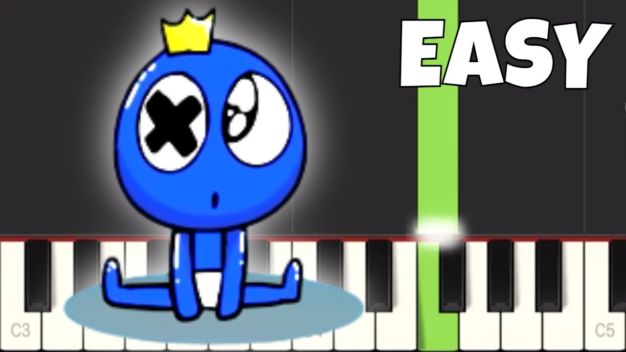 Rainbow Friends Baby Blue vs Purple song EASY Piano Tutorial YouTube