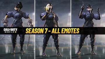 Season 7 All Emotes Codm | Battle Pass Emote Season 7 Cod Mobile