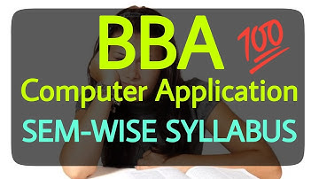 BBA Computer Application Full Syllabus in Hindi | BBA Course Syllabus | BBA Course Details in Hindi