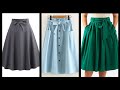 Stylish plain skirts latest designs for girls - easy to make skirts at home - simple skirts design