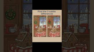 Can You Spot 3 Differences? 👀 Christmas Kitchen Puzzle #shorts
