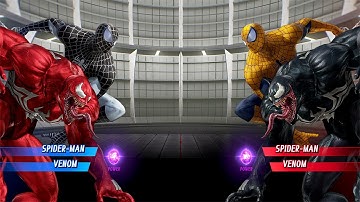 Spiderman & Anti-Venom vs Venom & Spider-Man (Very Hard) - Marvel vs Capcom | 4K Gameplay