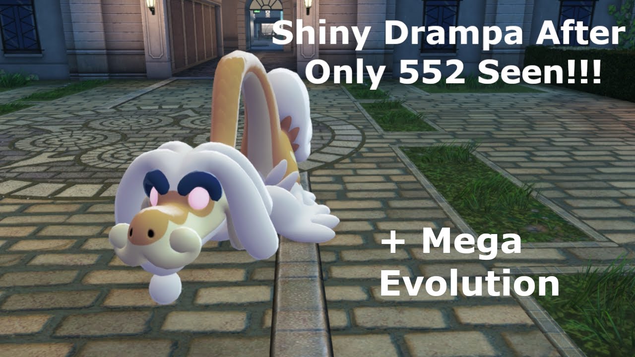 Full Odds Shiny Drampa Appears After ONLY 552 Seen! (Mega Evolution Showcase!) (Legends ZA)
