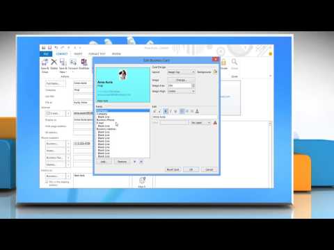 Vídeo: Como faço para criar um cartão de visita eletrônico no Outlook 2013?