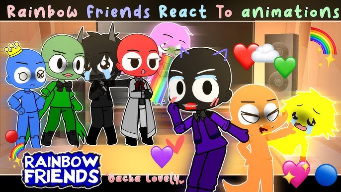 🌈Rainbow Friends Reacts🌈🔴Red 🔵Blue 🟢Green 🟡Yellow 🟣Purple 🟠Orange!, Gacha Club