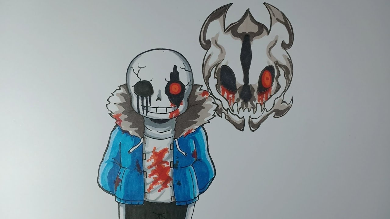 Draws Gaster Blaster According To The Different Au Vẽ Linh Hồn Sans   YouTube