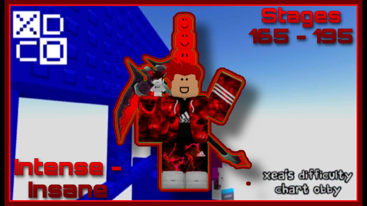 Xea S Difficulty Chart Obby Intense Insane Stages 165 195 Tdcos 46 Roblox Youtube - update test your skills obby roblox