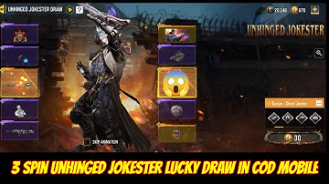 3 Spin Unhinged Jokester Draw in Cod Mobile / Legendary Gunzo Draw Codm / unhinged jokester draw