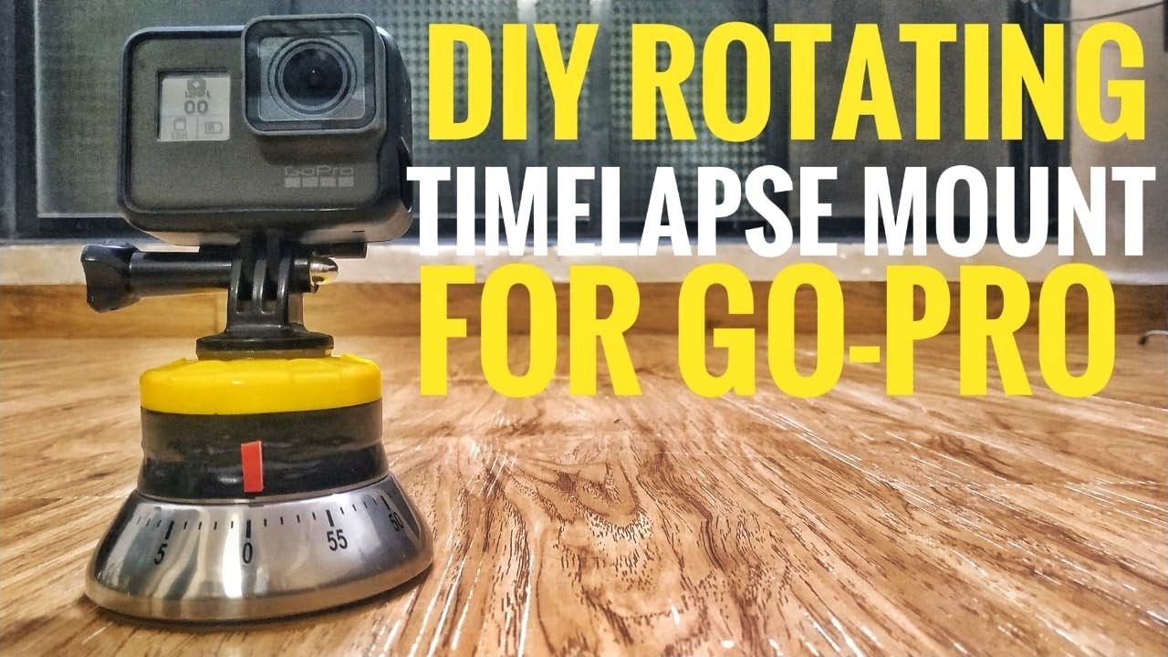 Cheap DIY: 360 Rotating Timelapse Mount for GoPro (Using kitchen timer)