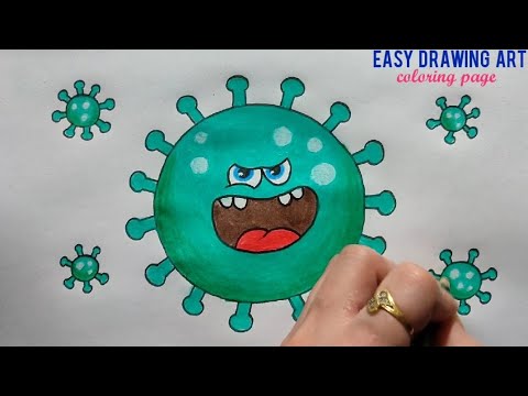 How To Draw Corona Virus Drawing Covid 19 Drawing For Kids