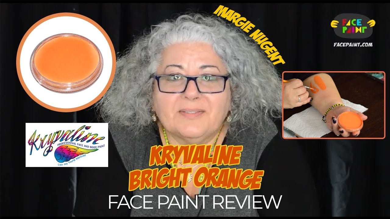 Kryvaline Bright Orange Face Paint Review by Margie Nugent 