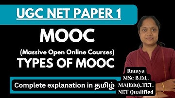 MOOC|UGC NET Paper 1|SET | In Tamil