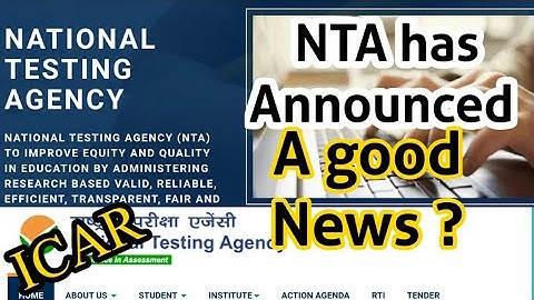 NTA has Extended ICAR Exam Application form Date || ICAR Exam 2020 || All updates ||