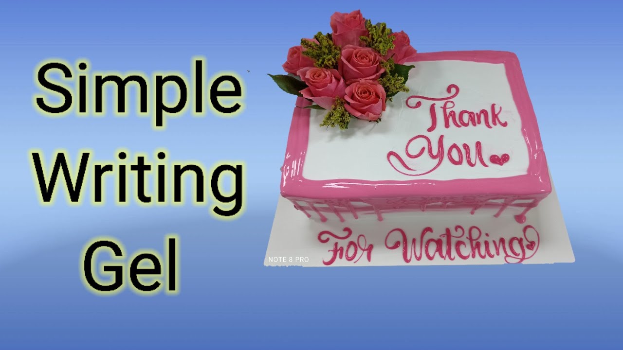 Simple/How to write on the cake with sweet gel YouTube