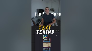 Text behind person effect in DaVinci Resolve