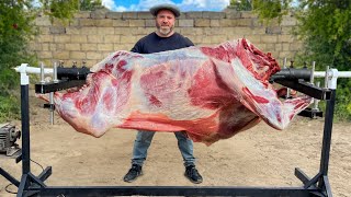 I'm Cooking A Giant Bull on A Spit! Now can Feed The Whole Village