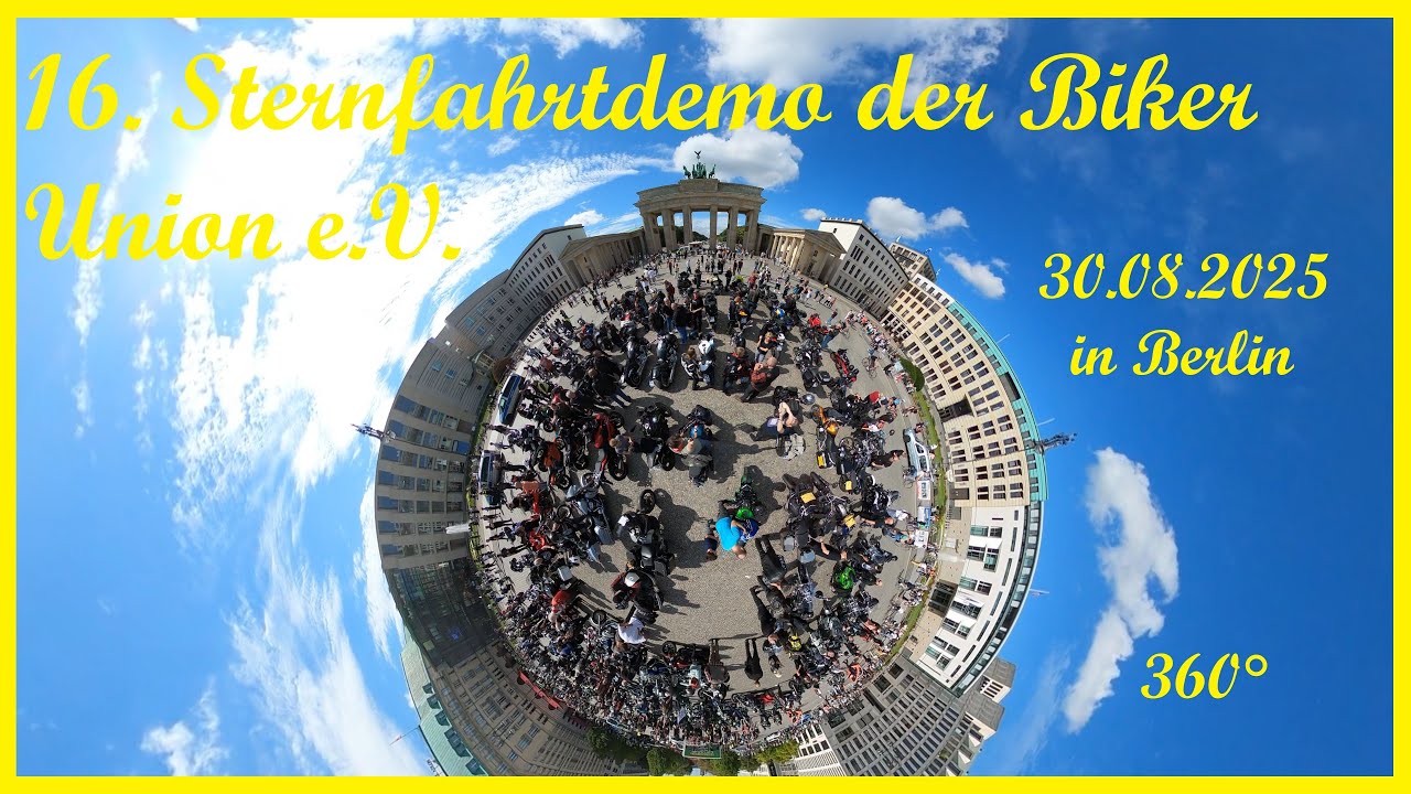 16. Sternfahrtdemo der Biker Union e.V. am 30. August 2025 in Berlin