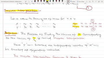 4 3  Interpolation with Unequal Intervals | Engineering Mathematics