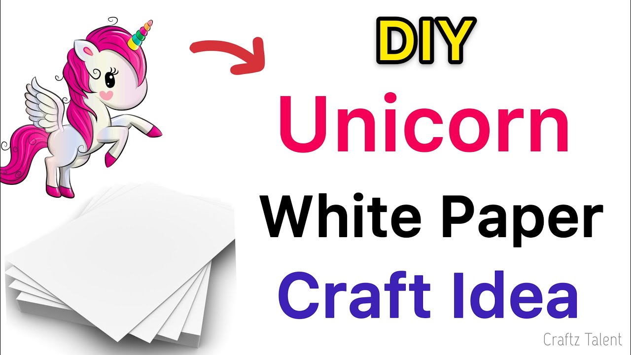 DIY Unicorn paper craft / How to make unicorn school supplies
