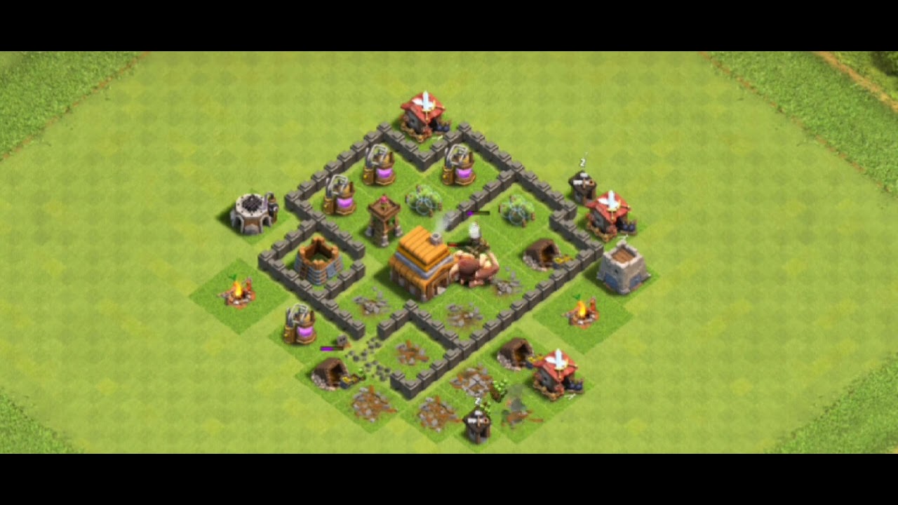Town Hall 4 attack #clashofclans #townhall4 #clashofclansattacks - YouTube
