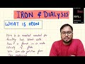 Role of iron cause of low iron in dialysis  anemia  iron in dialysate