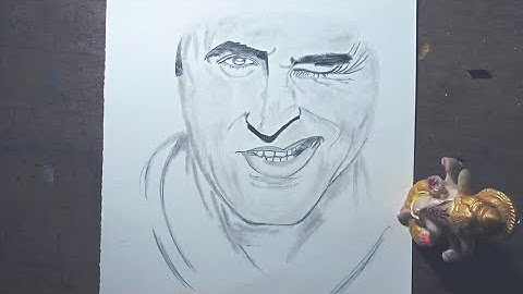 How to draw akshay kumar face- pencil sketch of akshay kumar - Uma_art & drawing - shortvideo-#short
