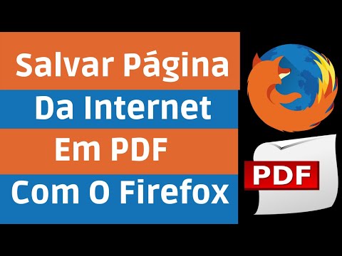 Vídeo: Como faço para converter uma página da web em PDF no Firefox?