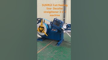 SUNRUI Coil feeding line-Uncoiler straightener 2 in 1 with plastic removal #machine #line #stamping