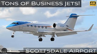 Beautiful Jets and TurboProps at Scottsdale (4K) | Plane Spotting | [KSDL\SCF]
