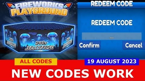 *NEW UPDATE CODES* [2X] Fireworks Playground [BETA] ROBLOX | ALL CODES | August 19, 2023