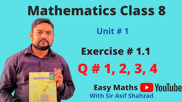 Class 8 Math Chapter 1 Exercise 1.1|8th Class Mathematics Unit 1 Ex1.1|Sindh Textbook Board Jamshoro