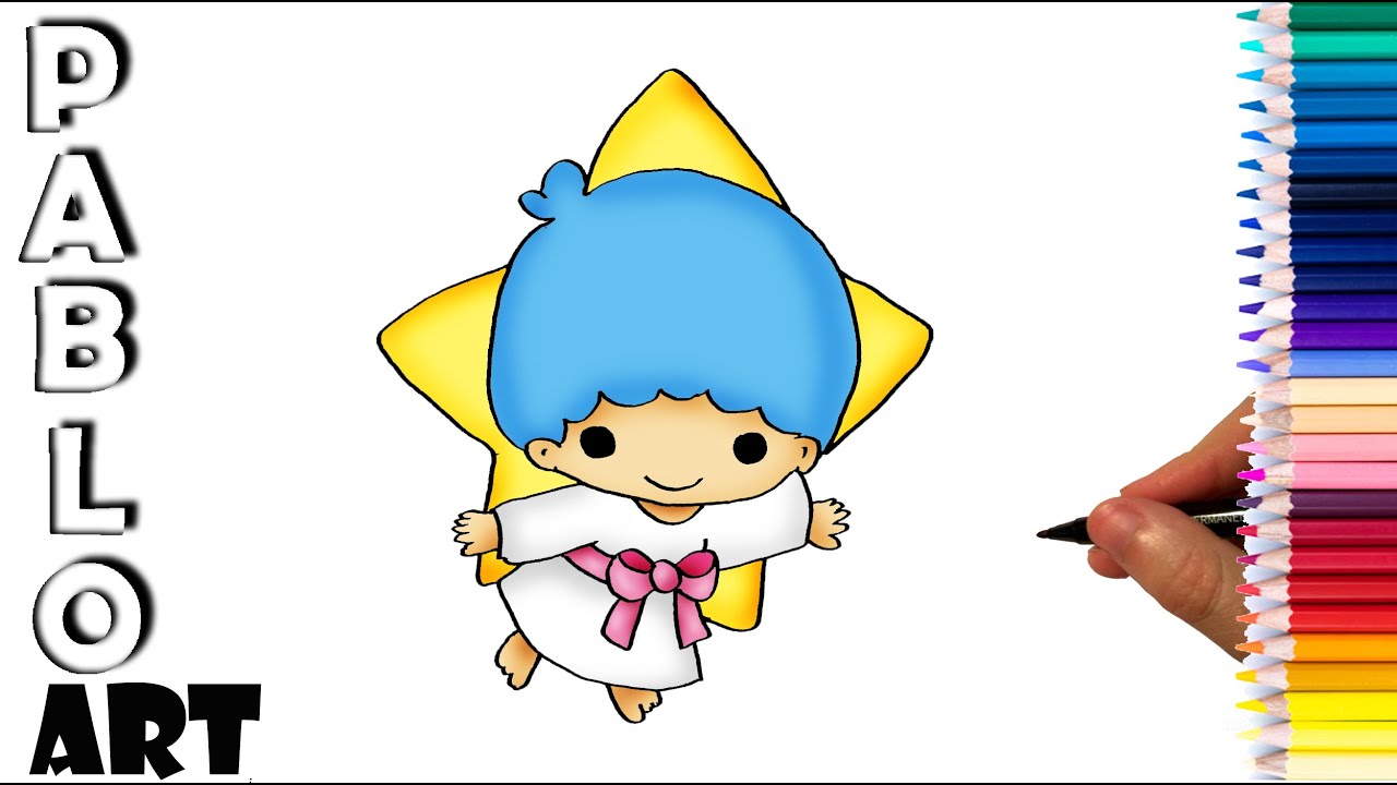 How to Draw cute 💙 Kiki the Little Twin Stars from Sanrio | Learn to