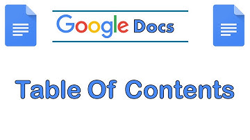 Google Docs: Table Of Content and Document Outline
