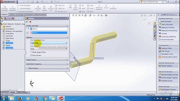 SolidWorks Swept Boss/Base Tutorial_Follow Normal Constant Method | SolidWorks Video Tutorials