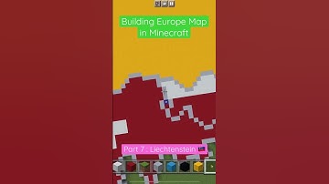 Liechtenstein 🇱🇮 in Minecraft #minecraft #map #flag #shorts