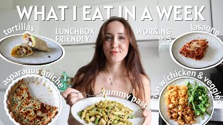 WHAT I EAT IN A WEEK to survive working 9-5 // 5 easy, lunchbox-friendly dinners