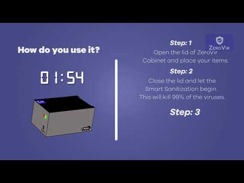 ZeroVir Sanitizing Cabinet - Kills 99% viruses in 2 minutes