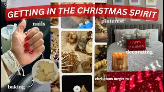 GETTING IN THE CHRISTMAS SPIRIT: baking, nails, target, and much more | vlogmas day 1