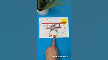 DIY interactive “Propeller airplane”. Easy paper electronics project tutorial for beginners #stem