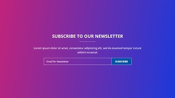How to Make Newsletter Section Using Only HTML CSS & Responsive. Newsletter HTML CSS Responsive