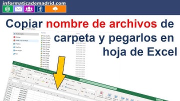 Copiar los nombres de los archivos que hay en una carpeta y pegarlos en una hoja de Word o de Excel
