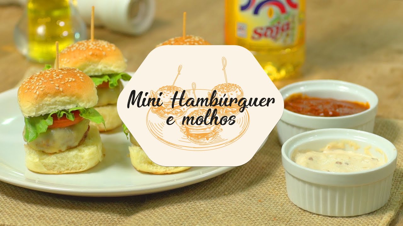 MINI-HAMBÚRGUER E MOLHOS