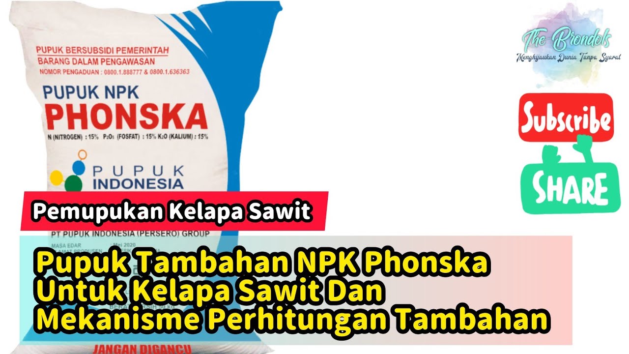 Pupuk Tambahan NPK Phonska Untuk Kelapa Sawit Dan Mekanisme Perhitungan Tambahan