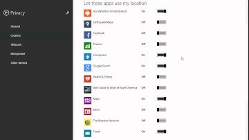 Windows 8.1 How to turn on or off app location privacy settings