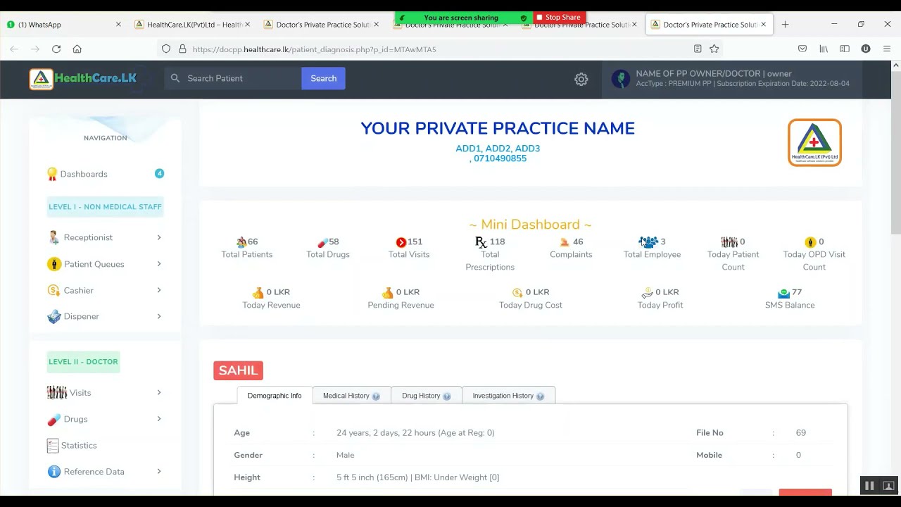 DocPP 2022 Private Practice Medical Center Hospital Management System At Lowest Cost 