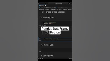 Pandas DataFrame Tutorial for Beginners #python #pandas #pandasdataframe #dataframe #shorts #coding