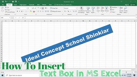 How To Insert Textbox In MS Excel | Add Text Box In Excel