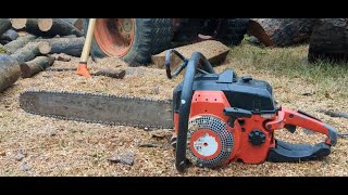 A Closer Look At the 'Old Uncle' Jonsered 70E Chainsaw Design And Watch It Cut!