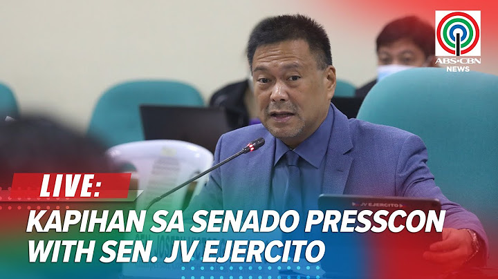 LIVE: Kapihan sa Senado press briefing with Sen. JV Ejercito