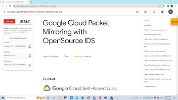 Google Cloud Packet Mirroring with OpenSource IDS #googlecloudplatform #gcp #qwiklabs #quests